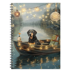 Carnet Voyage de fête de Noël du Bluetick Coonhound