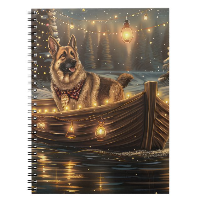 Carnet Voyage de Noël du berger allemand (Devant)