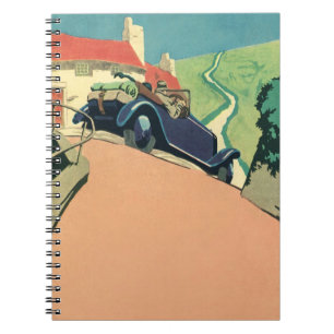 Carnet Voyage en voiture décapotable vintage à la campagn