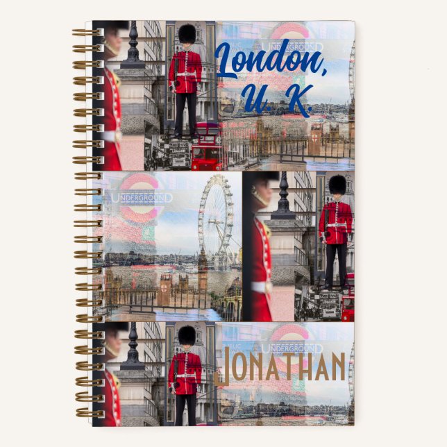 Carnet Voyage original personnalisé "Londres Royaume-Uni" (Recto)