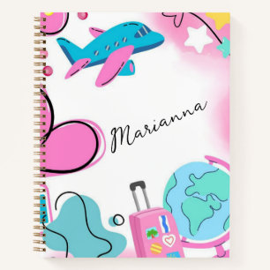 Carnet Voyage Rose Le Monde Filles