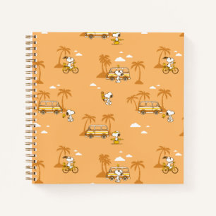 Carnet Voyage sur route   Peanuts Snoopy Beach Motif