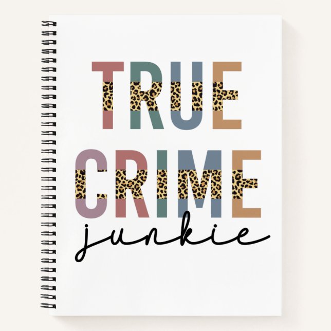 Carnet Vrai crime Junkie | Crimes de meurtre montre l'amo (Devant)
