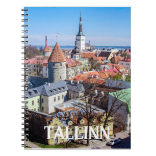 Carnet Vue aérienne du centre-ville de Tallinn en Estonie
