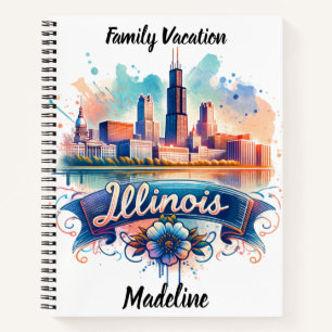 Carnet Vue artistique de l'horizon de l'Illinois