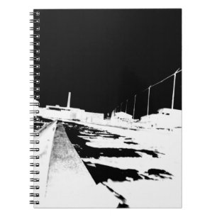 Carnet Vue au sol des voies ferrées - négatif