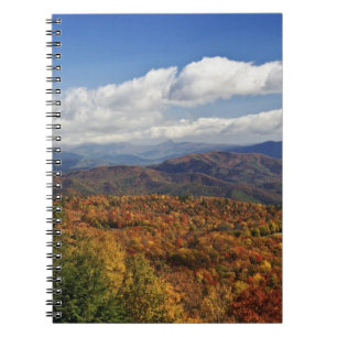 Carnet Vue automnale des montagnes du sud des Appalaches