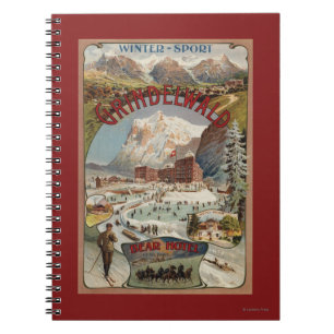 Carnet Vue de l'affiche promotionnelle d'hôtel d'ours