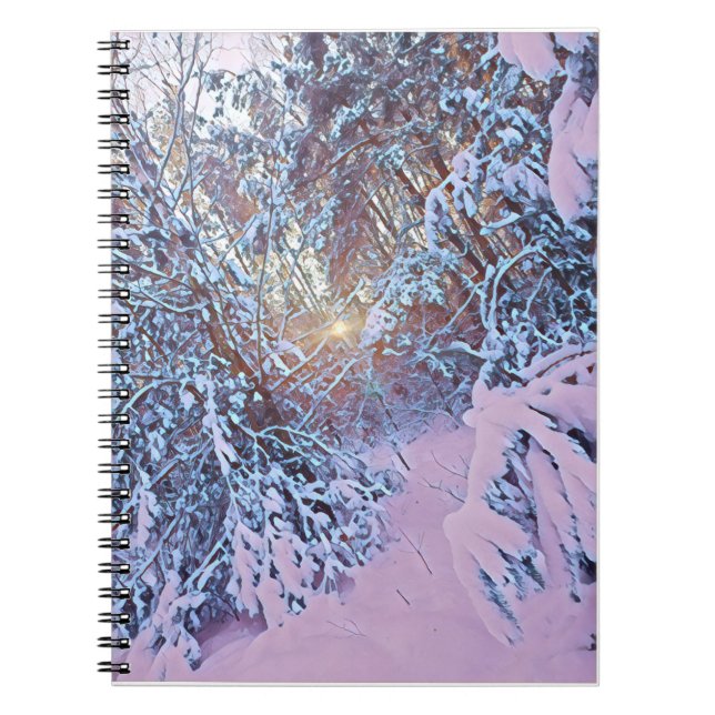 Carnet Vue forestière d'hiver (Devant)