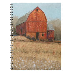 Carnet Vue rouge de grange
