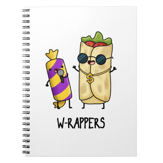 Carnet W-rappeurs Blague drôle de nourriture  (Devant)