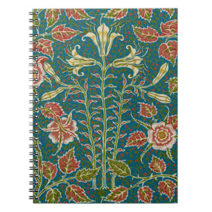 Carnet Walter Crane Fleur de Lys et Rose Florale Vintage