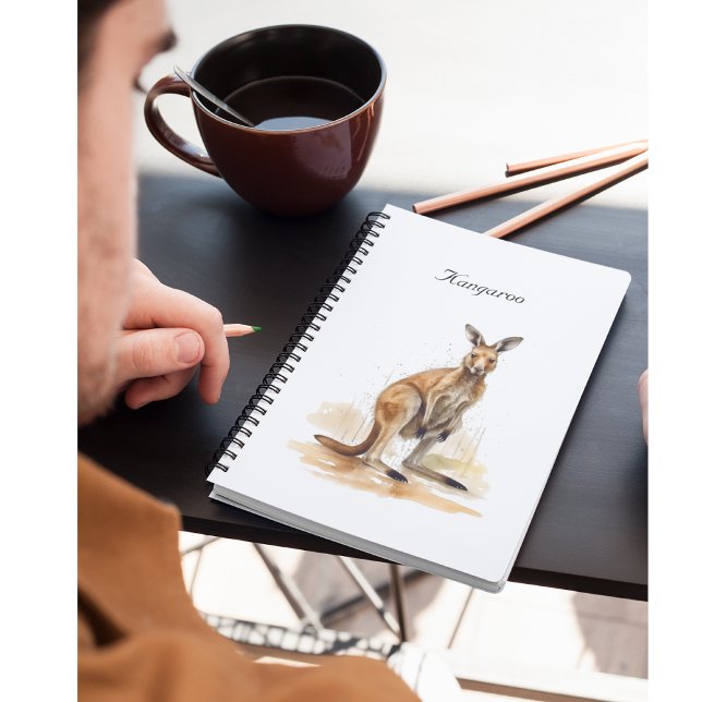 Carnet Wanderer extérieur : aquarelle Kangaroo personnali (Créateur téléchargé)