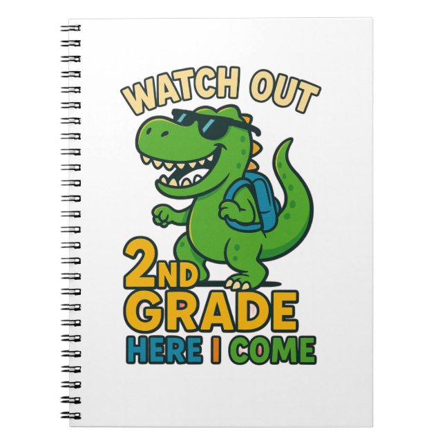 Carnet Watch Out 2nd Grade Here I Come Spiral Notebook  (Devant)