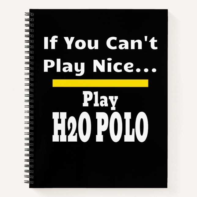 Carnet Water Polo Funny Sarcastique H2O (Devant)