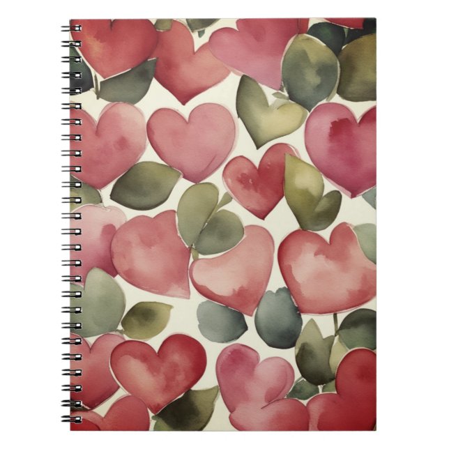 Carnet Watercolor. Flowering Hearts (Devant)