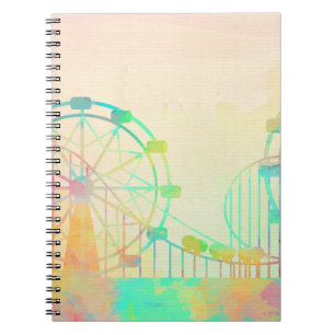 Carnet Watercolor Painting Ferris Wheel