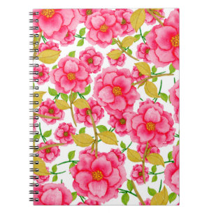 Carnet Watercolor seamless pattern with flowers. Vintage 