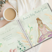 Watercolor Yoga Girl in Lotus Daily Practice
