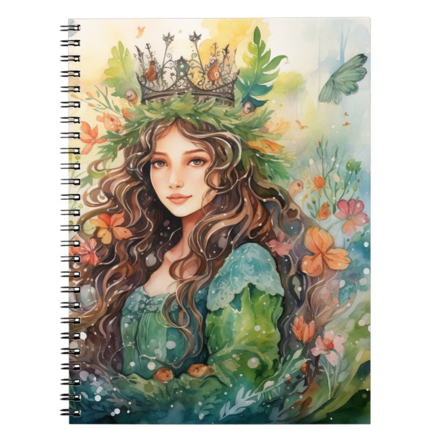 Carnet Watercolour Forest Princess (Devant)