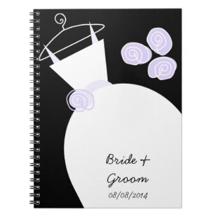 Carnet Wedding Gown Purple 'Bridal and Groom' black