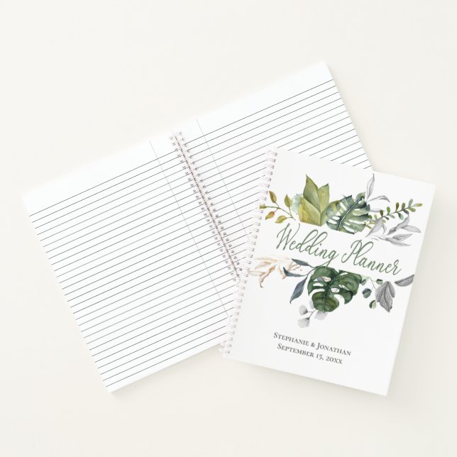 Carnet Wedding planner bleu et vert (Intérieur)