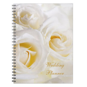 Carnet Wedding planner crème blanc de roses