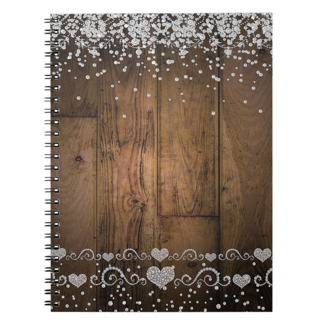Carnet Wedding planner de Parties scintillant de diamants (Devant)