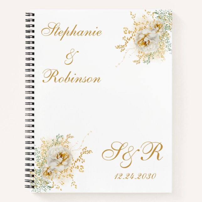 Carnet Wedding planner du logo de la Florale d'or (Devant)