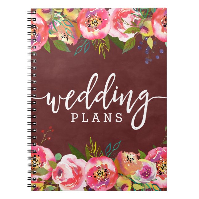 Carnet Wedding planner floral d'automne de Bourgogne (Devant)
