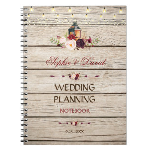 Carnet Wedding planner floral du Marsala de Bourgogne