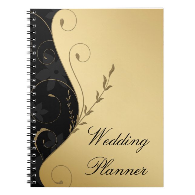 Carnet Wedding planner Gold-Black de luxe (Devant)