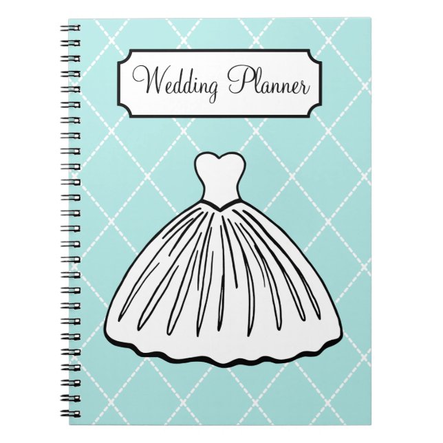 Carnet Wedding planner Retro Aqua (Devant)