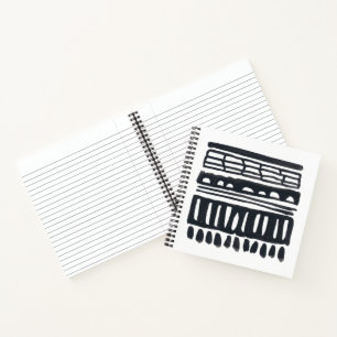 Carnet Weft I   Aquarelle noire moderne