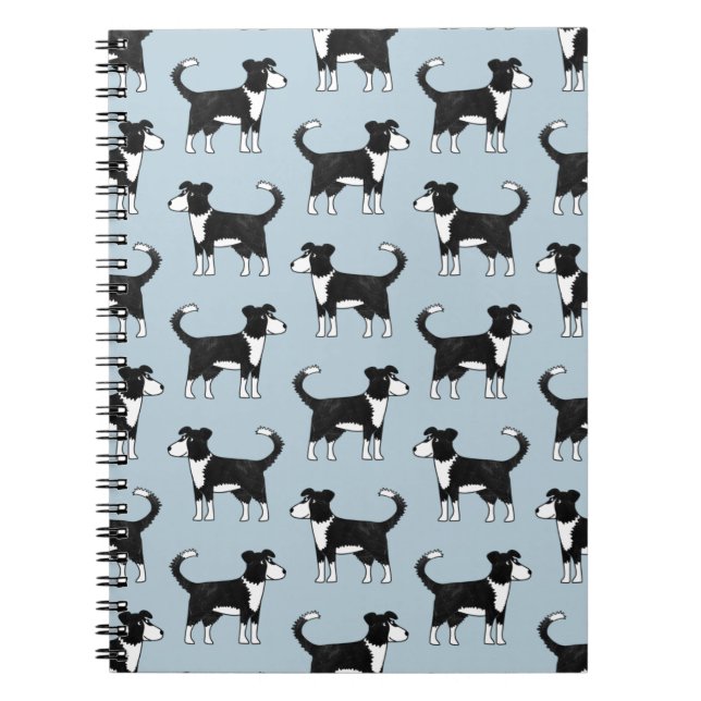 Carnet Welsh Border Collie Sheepdog Cute Pattern (Devant)