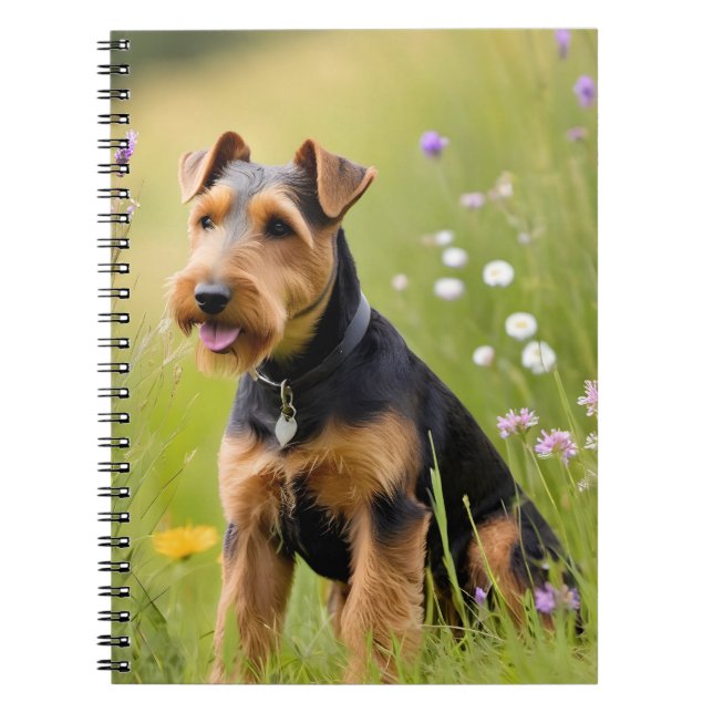 Carnet Welsh Terrier Dans Fleur sauvage Meadow (Devant)