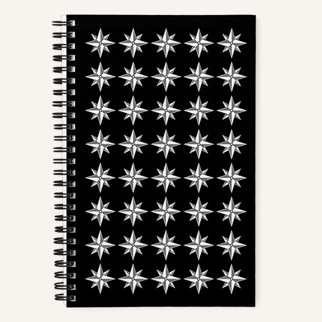 Carnet West Wind Postcards' Compass Logo Pattern (Recto)