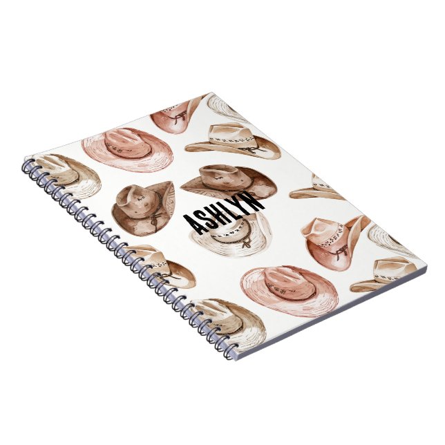 Carnet Western Cowgirl Pink Casquettes Brown (Côté Droit)