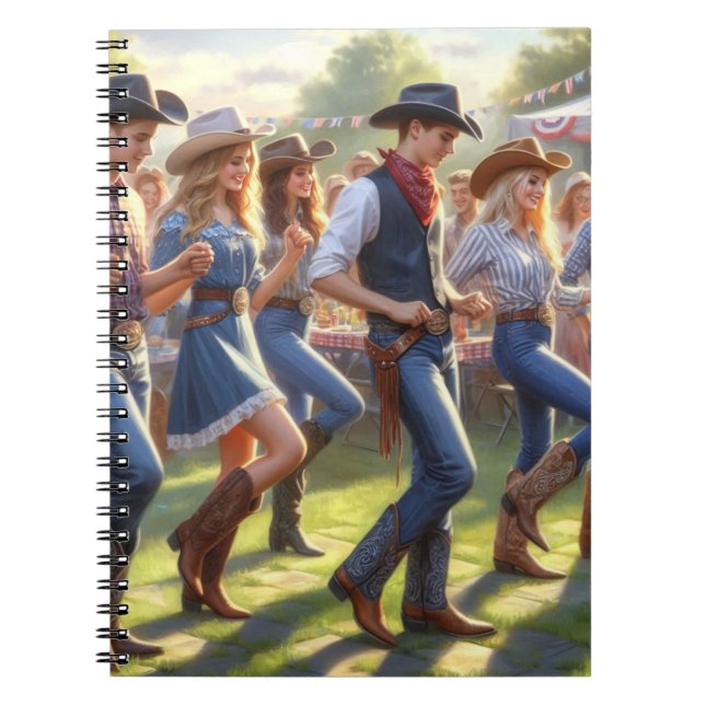 Carnet Western Line Dance Cowgirl (Devant)
