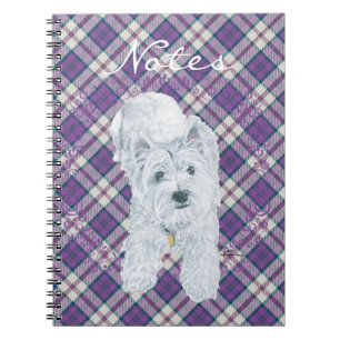 Carnet Westie sur Tartan