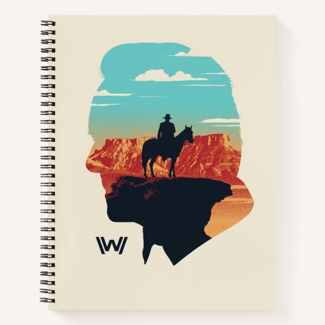 Carnet Westworld | Dr Ford Silhouette Of Man en noir (Devant)