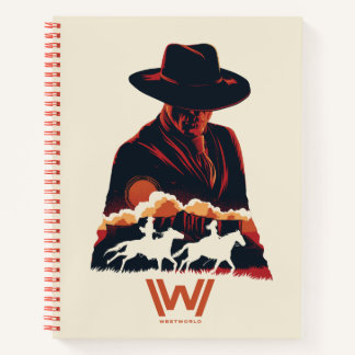 Carnet Westworld | Homme en Silhouette du désert noir