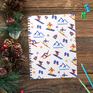 Carnet Whakapapa New Zealand Ski Snowboard Motif