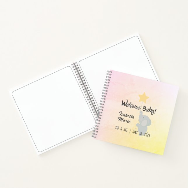 Carnet Whimsical Elephant Welcome Baby Conseil & Wings (Intérieur)