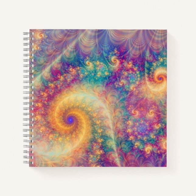 Carnet Whimsical Fantasy Abstract Fractal Vortex Art (Devant)