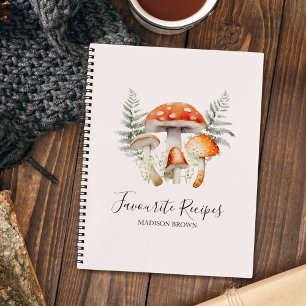 Carnet Whimsical Forest Champignons Vintage Farmhouse Rec