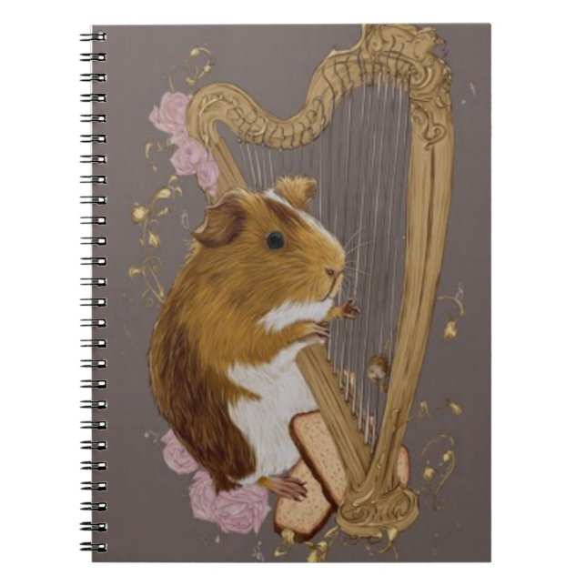 Carnet Whimsical Guinea Pig Harp Notebook  (Devant)