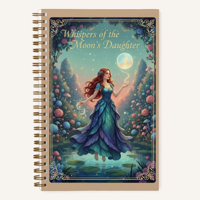 Carnet Whispers of the Moon's Daughter Floral Fantasy (Recto)