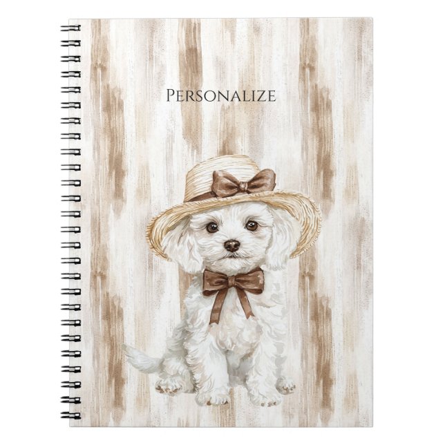 Carnet White Dog Hat with Bow (Devant)