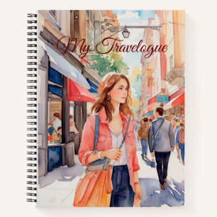 Carnet White Girl Travelog - Nom de la Personnaliser